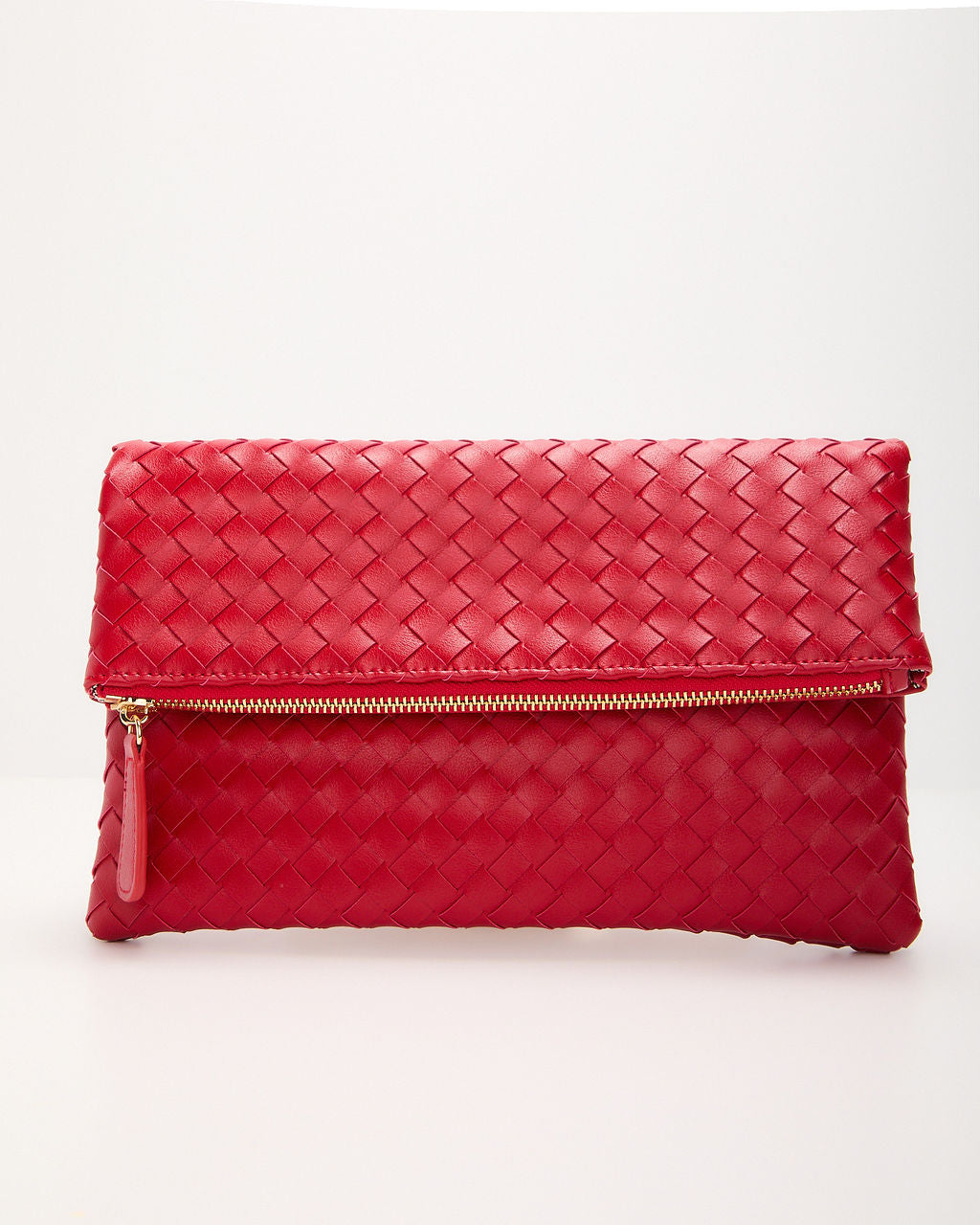 Micky Geweven Foldover Clutch
