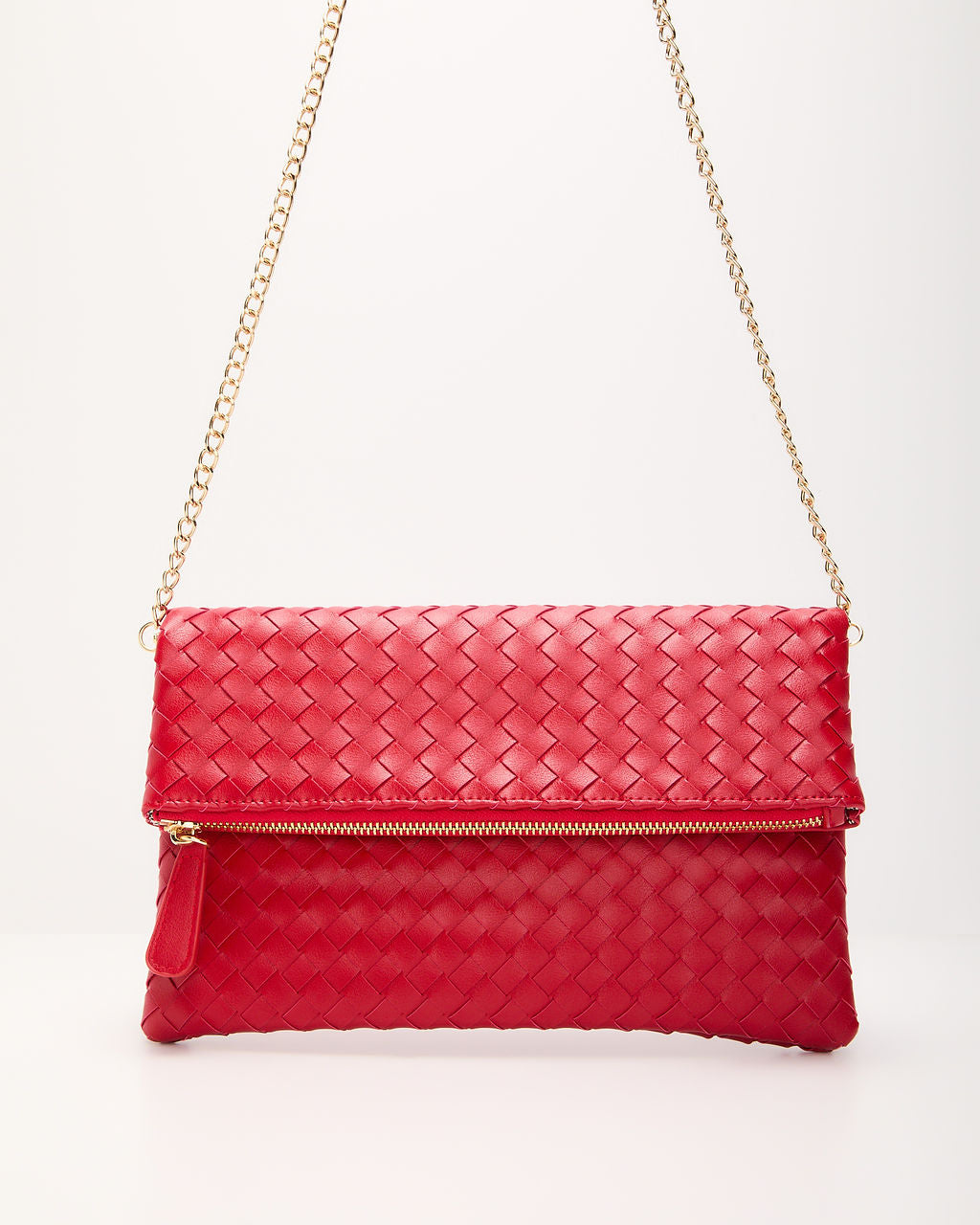 Micky Geweven Foldover Clutch